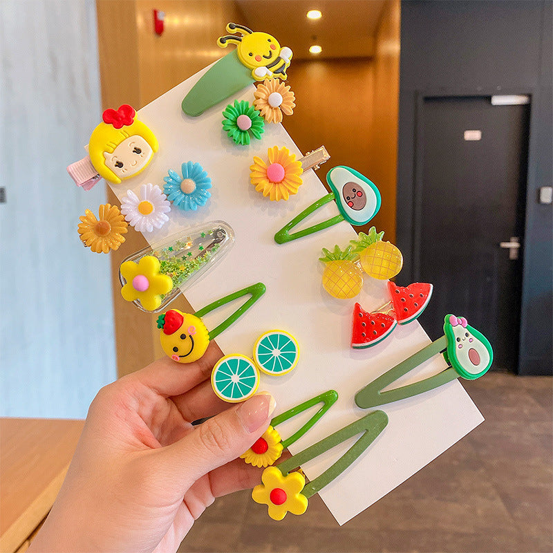 A children's hairpin stall set wholesale summer little girl hairpin cute girl broken hairpin headdress