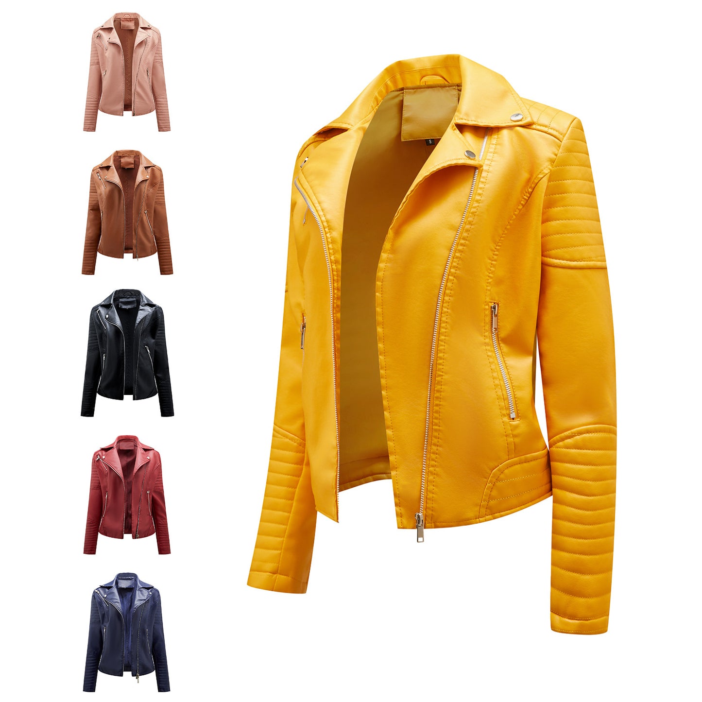 A women's leather jacket