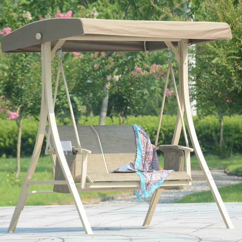 A outdoor swing rocking chair