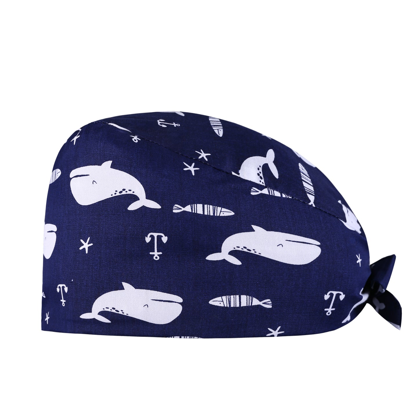 A Surgical cap Printed cap Pure cotton female nurse Baotou Fluffy cap Adjustable Baotou cap Female confinement