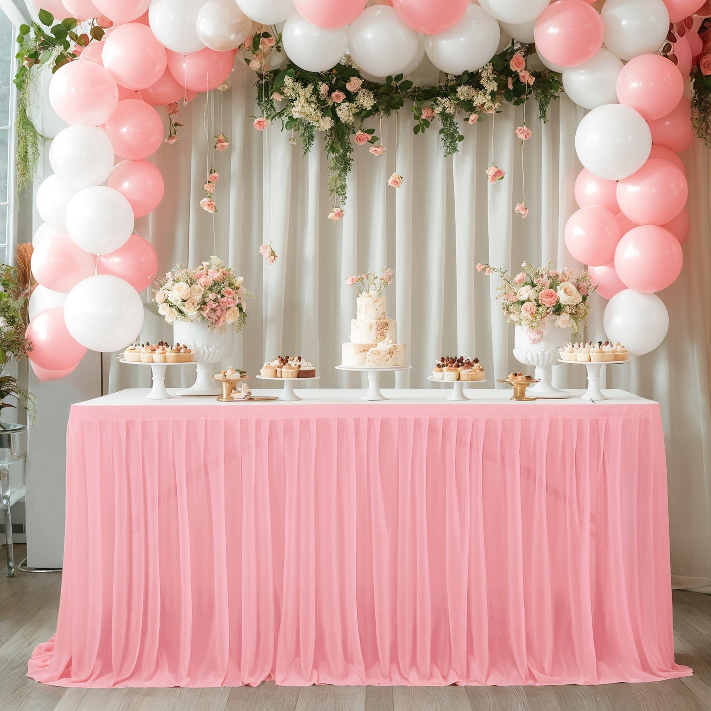A Table curtain table circumference
