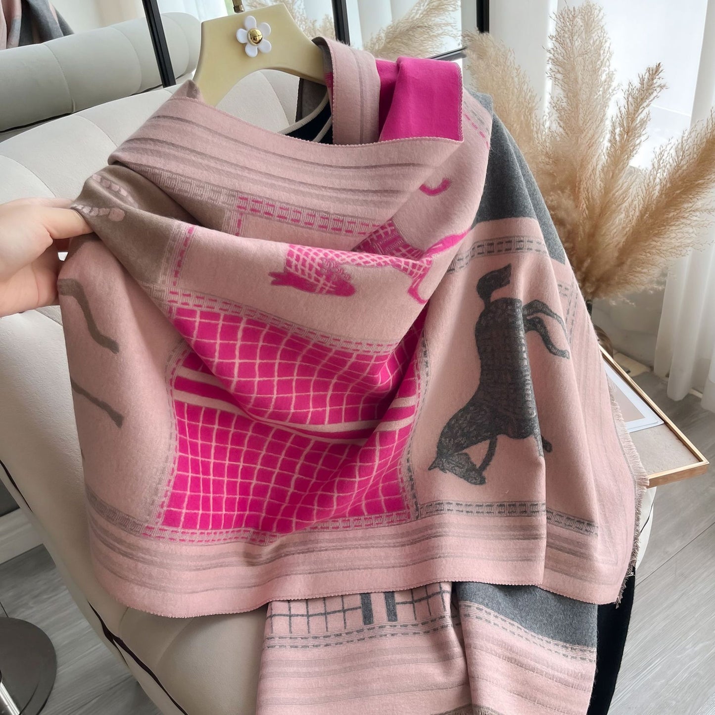A scarf shawl