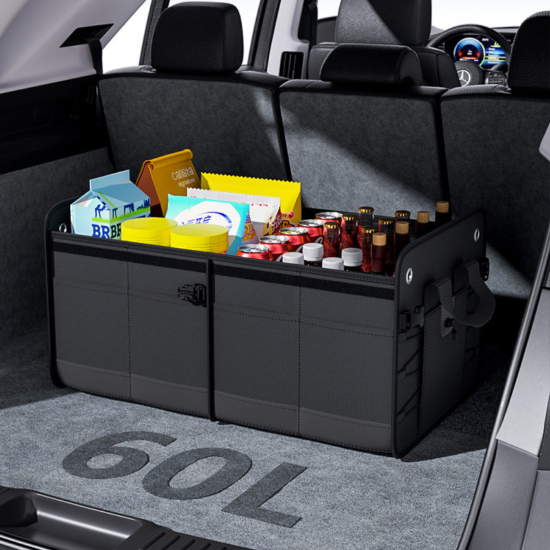 A car trunk storage box