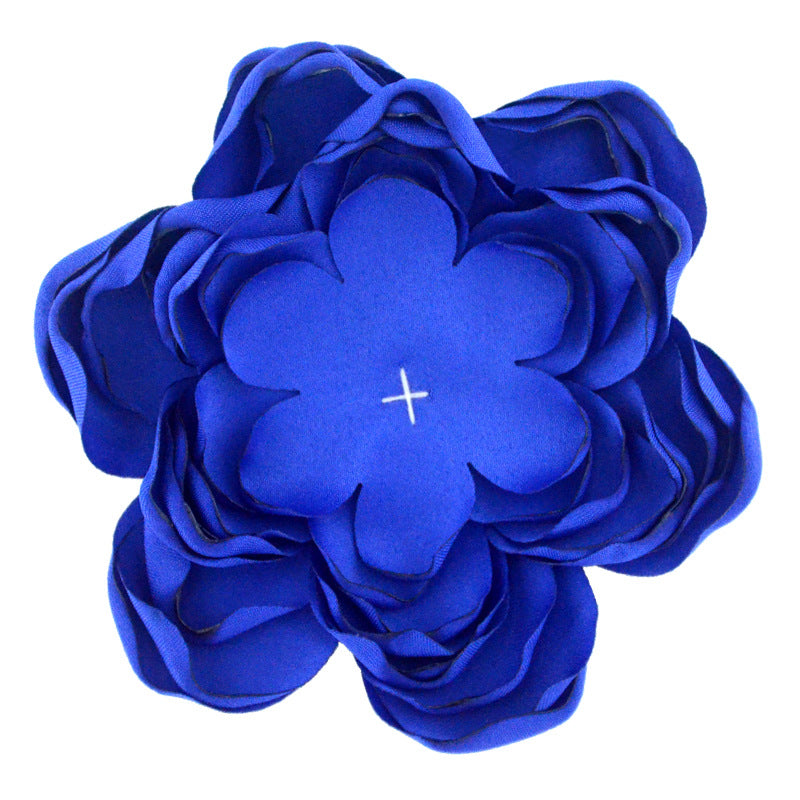 A handmade matte satin hand sewn 9 layers baked edge flower DIY hair accessories burned edge head flower accessories - Mixbatch