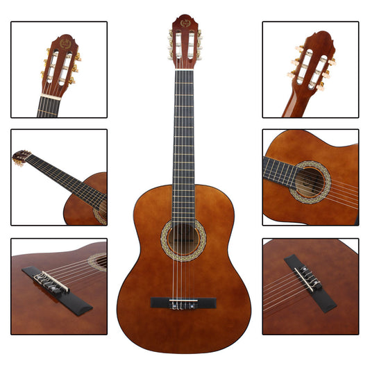 A classical guitar 38 inch beginner introductory practice piano beginner adult rounded acoustic guitar guita