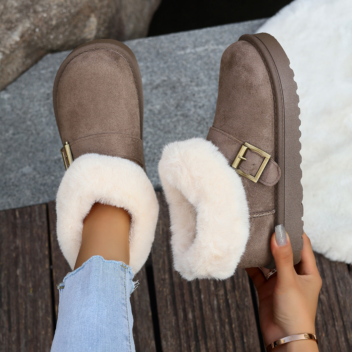 A plush boot