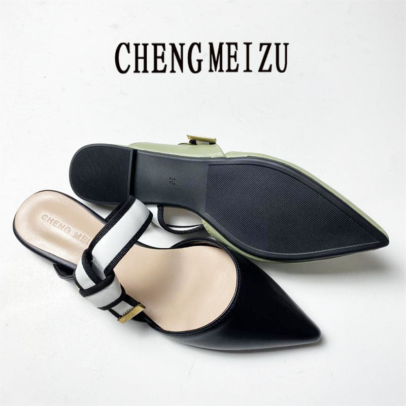 A women's bag head half slippers summer versatile flats