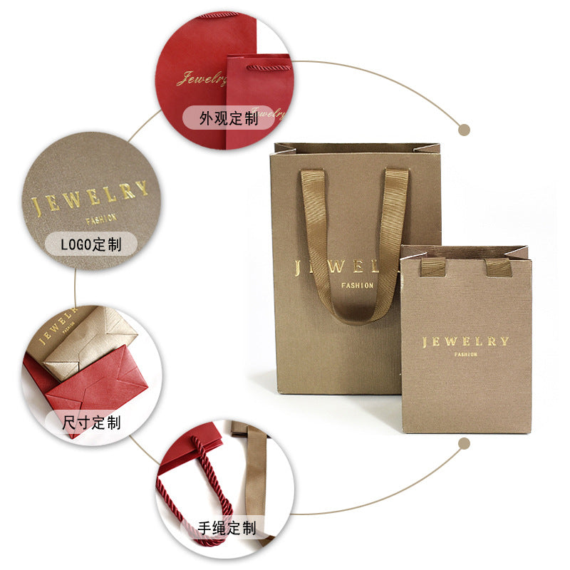 A jewelry tote bag paper customization