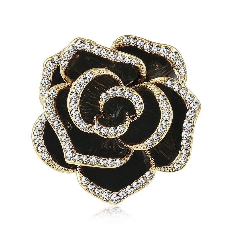 A Camellia brooch, high-end retro small fragrant brooch, cute silk scarf buckle, pin, high-end clothing batch women - Mixbatch