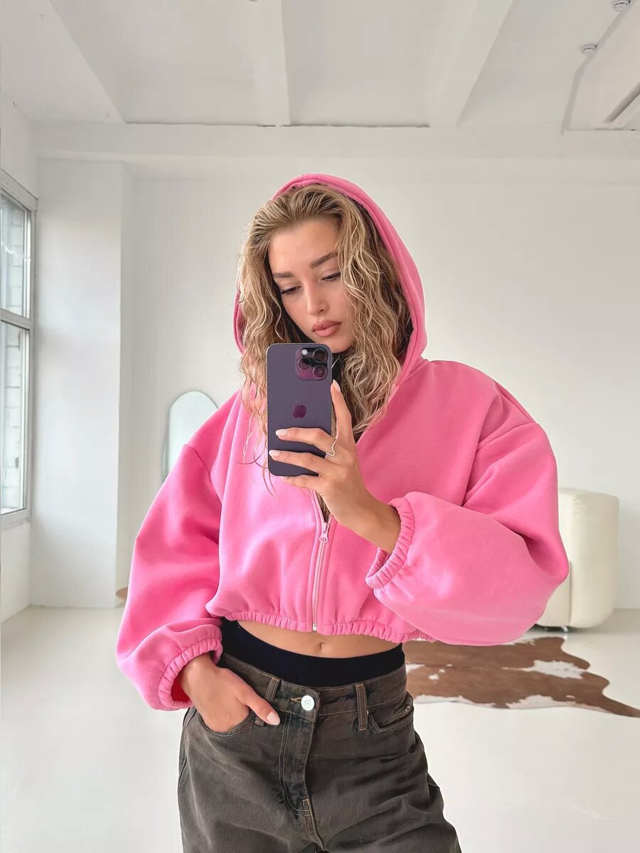 A hoodie long sleeve sweater