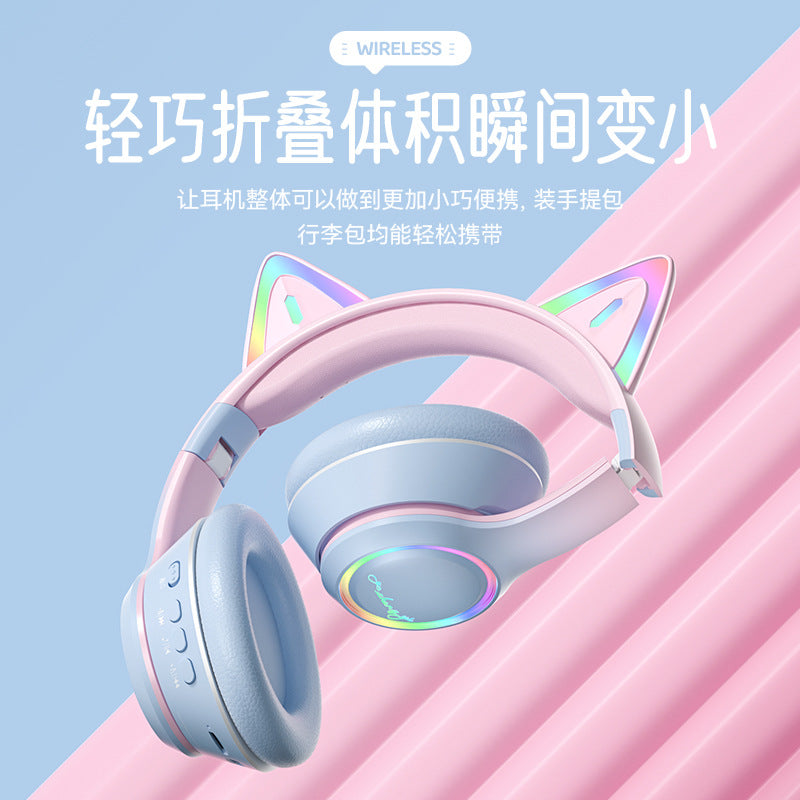 A wireless bluetooth headset