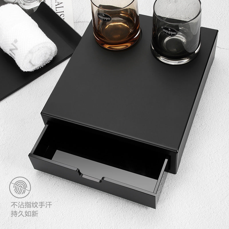 Acrylic hotel toiletries storage box bathroom sink disposable toothbrush storage box tray tissue box