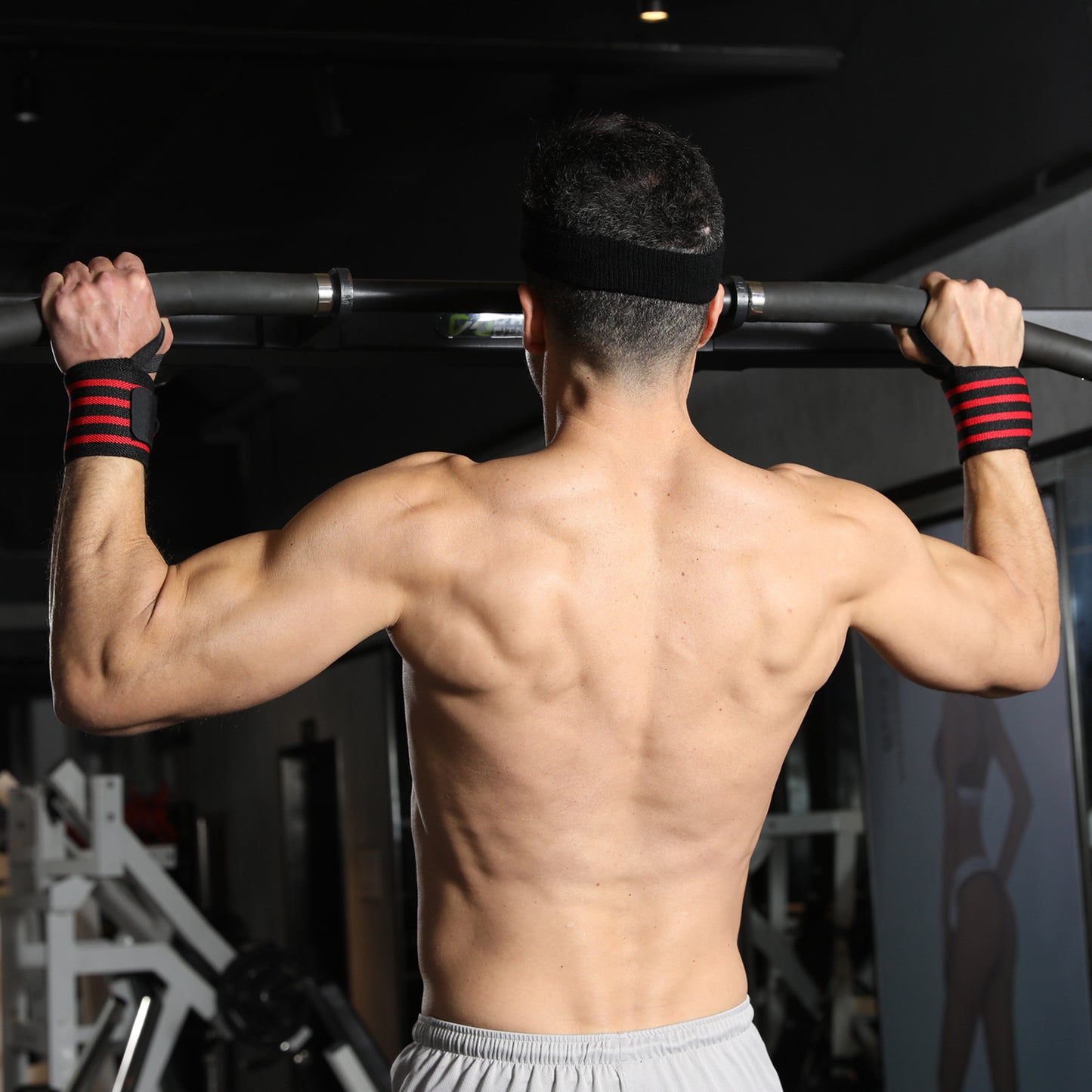 A Wrist Brace Fitness Wrapping Bandage Adjustable Strap Wrist Pressure Strap Strength Training Help Weightlifting Bench Press Strap