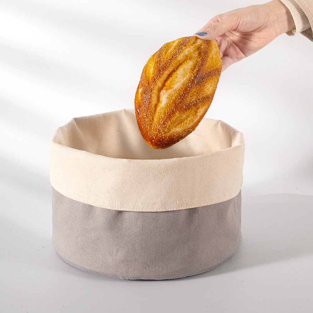 A cotton color matching canvas bread bag