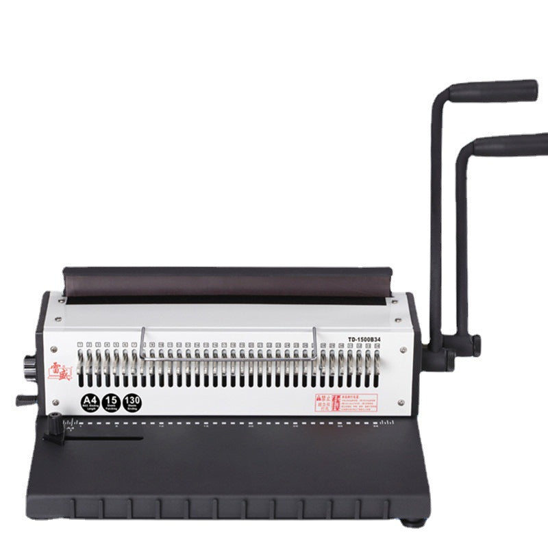 A Iron ring binding machine Double coil YO ring punching binding machine A4 file 34 hole recipe 8 inch table calendar punching machine