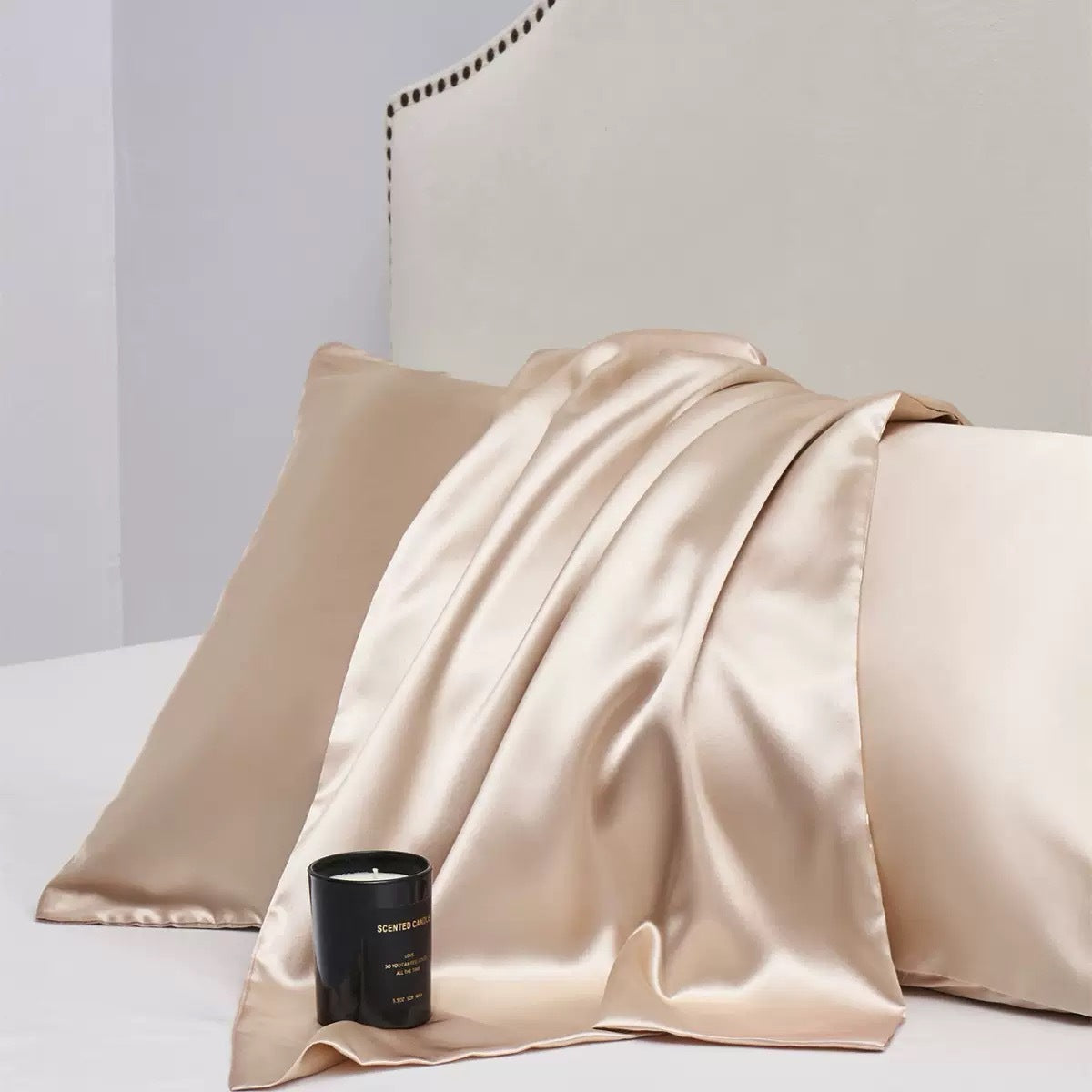 A solid color pillowcase