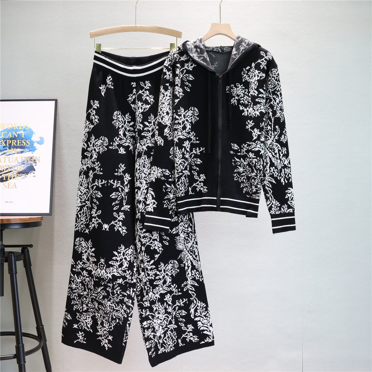 A knitted two-piece set