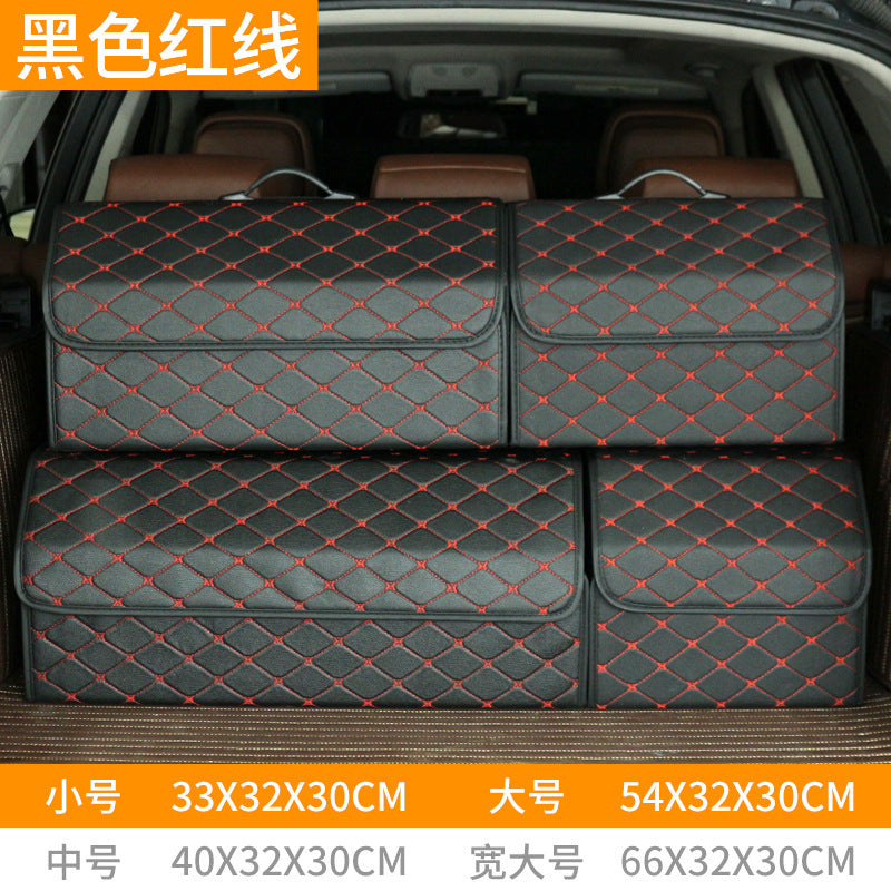 A trunk leather storage box