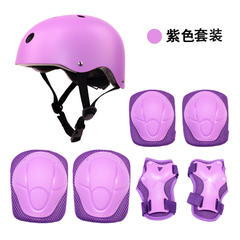 A Children's Roller Skating Helmet and Protective Gear Set