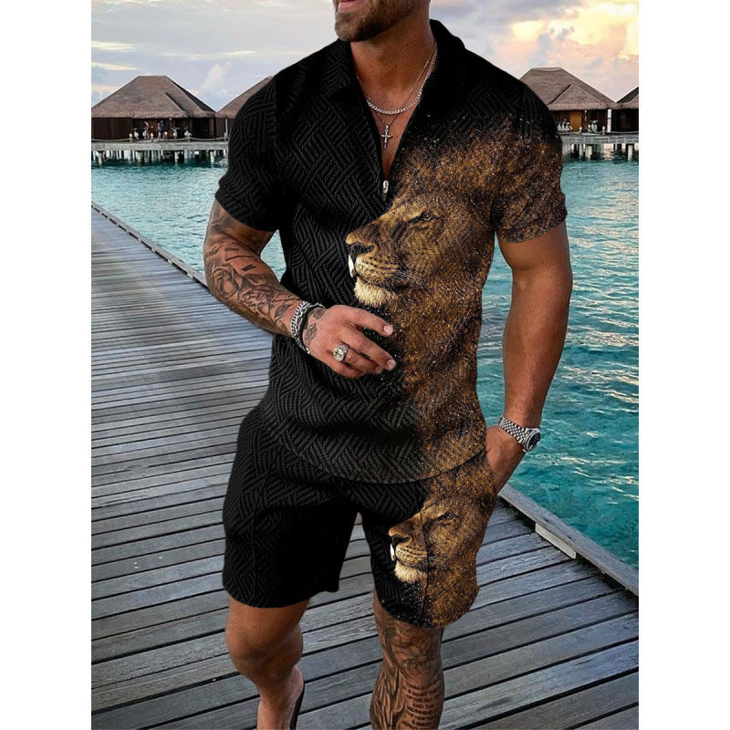 A short-sleeved shorts set