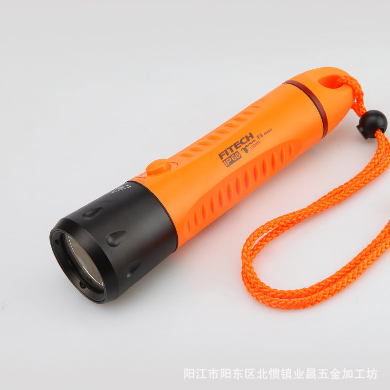 A F8 Submersible Flashlight Rechargeable LED