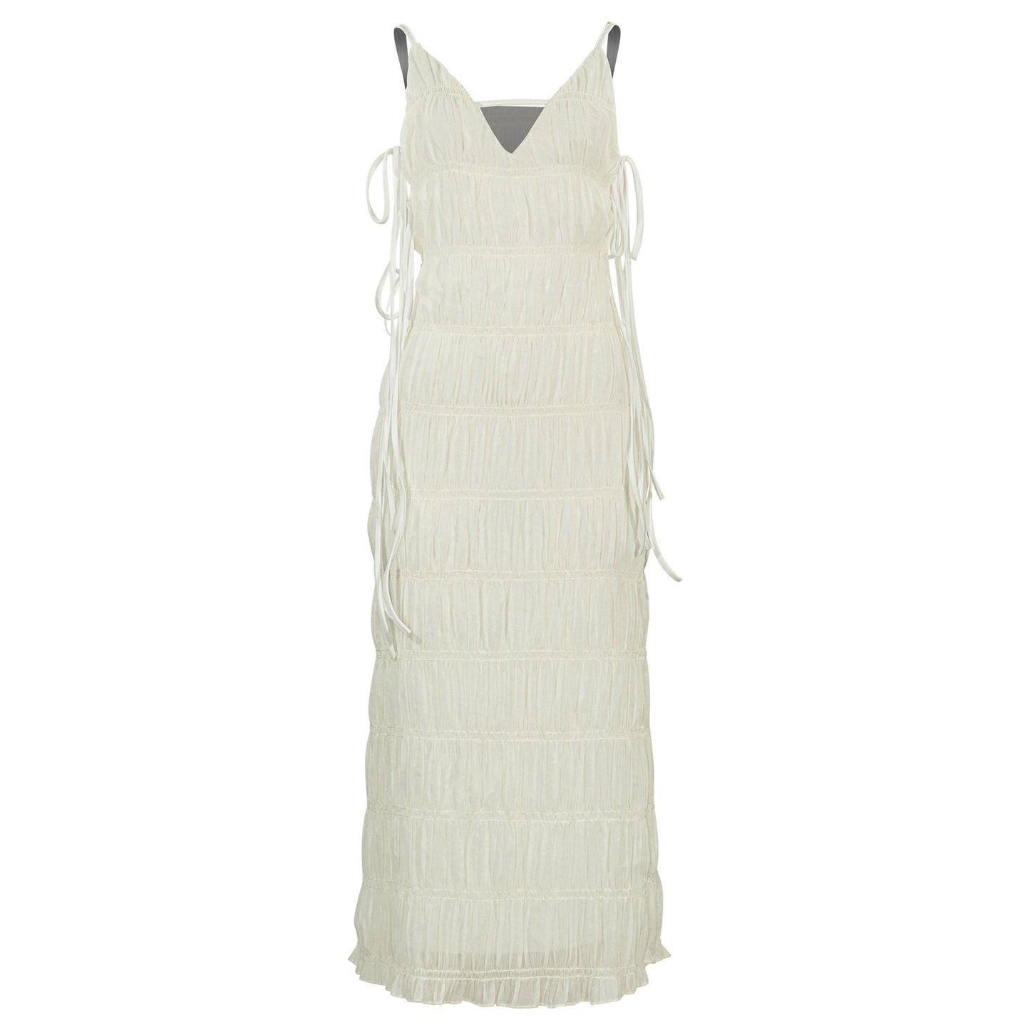 D084DS European and American cross-border 2025 spring new long dress temperament socialite style sexy deep V suspender dress women - Mixbatch