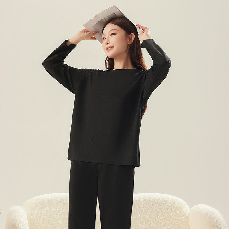 A men's and women's same pajama set