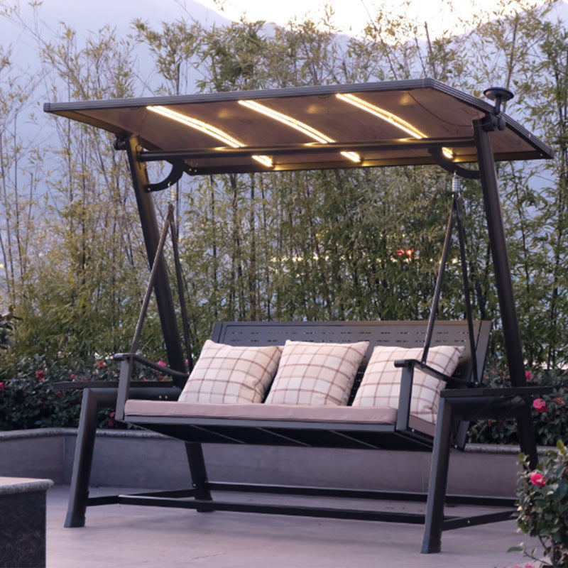 A outdoor swing rocking chair