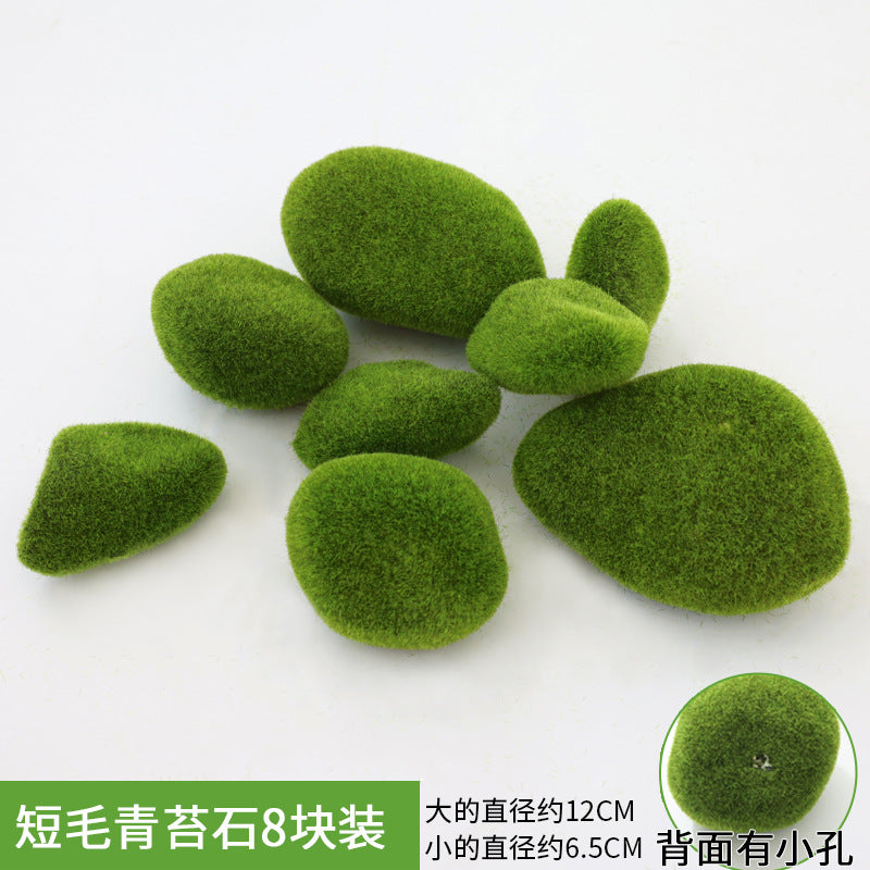 A simulated plant wall accessories with grass decoration background wall simulated moss stone moss moss hair planting stone