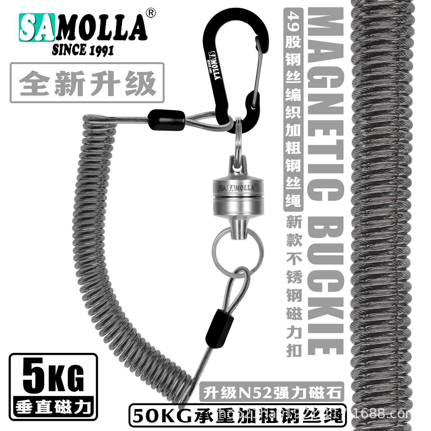 A Stainless Steel Magnetic Retractable Safety Tether – Outdoor Gear Protection