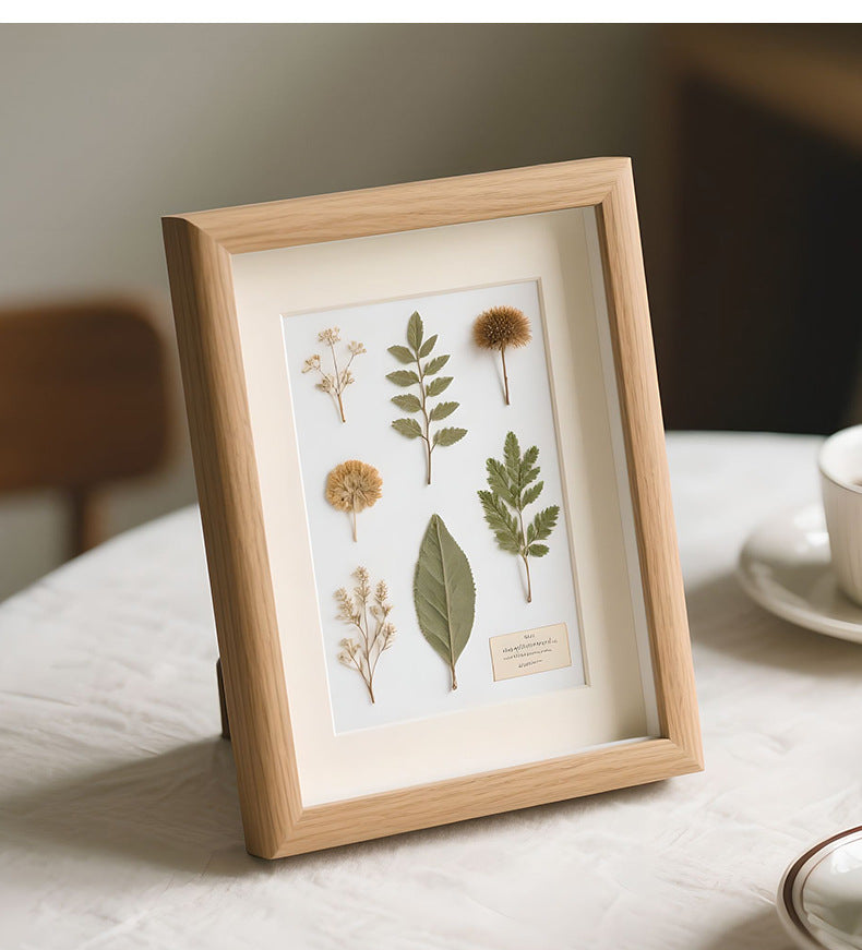 A wood hollow three-dimensional photo frame real butterfly specimen frame DIY handmade insect plant immortal specimen picture frame ornament