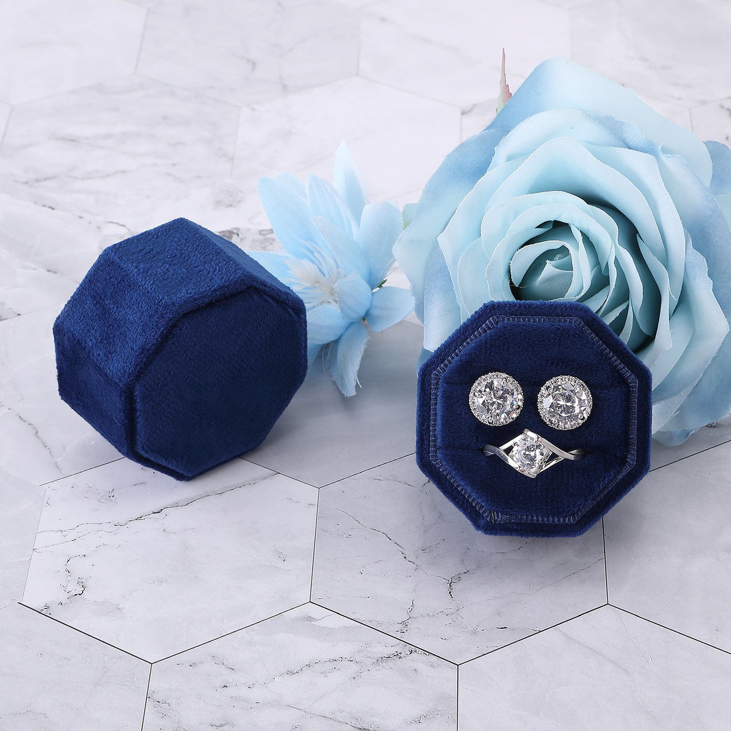 A flannel jewelry box
