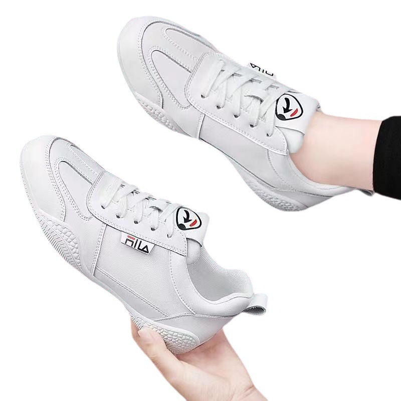 Foreign trade small white shoes, women's shoes with leather surface, sports and leisure flat soles, Korean version, fashionable soft soles, lightweight single shoes, and sports shoes for distribution - Mixbatch