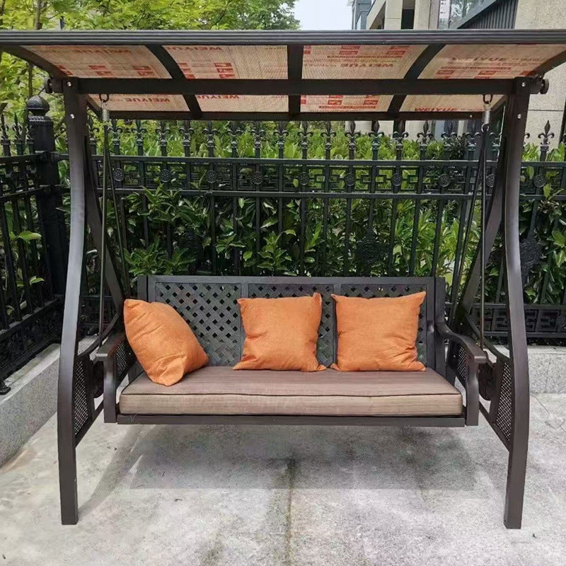 A outdoor swing rocking chair