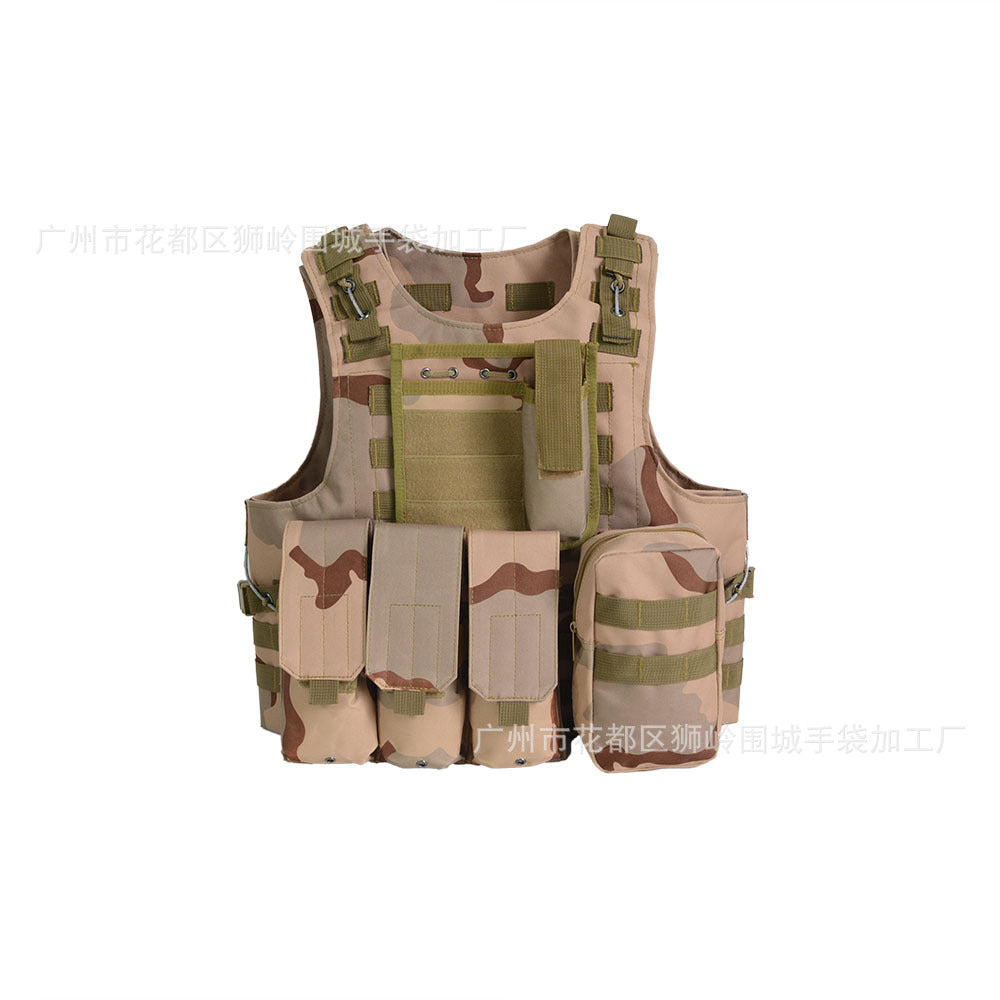 Amphibious tactical vest, python camouflage molle system, cycling sports outdoor tactical vest, real CS