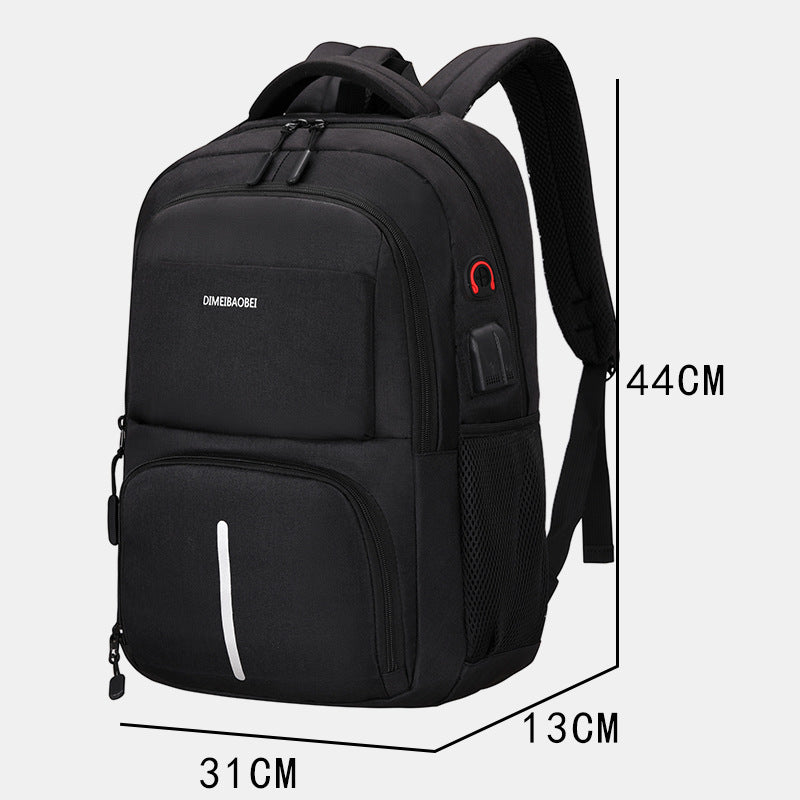 A Backpack Men's Large Capacity Simple Business Computer Backpack Outdoor Leisure Travel Student School Bag