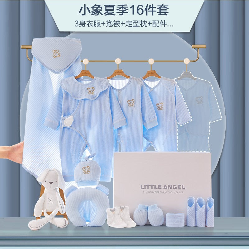 A15 Baby gift box, newborn clothes set, full moon summer pure cotton clothing, spring and autumn birth baby products wholesale - Mixbatch