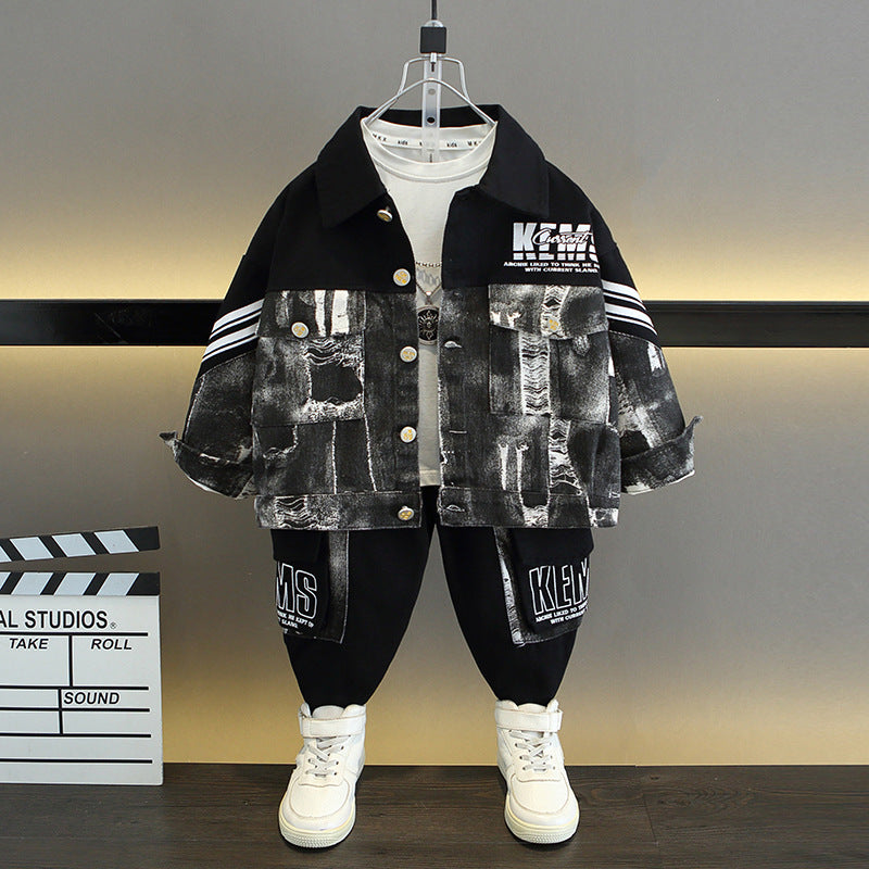 A children's denim jacket set