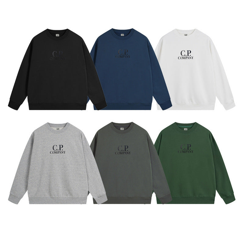 A crew neck sweater