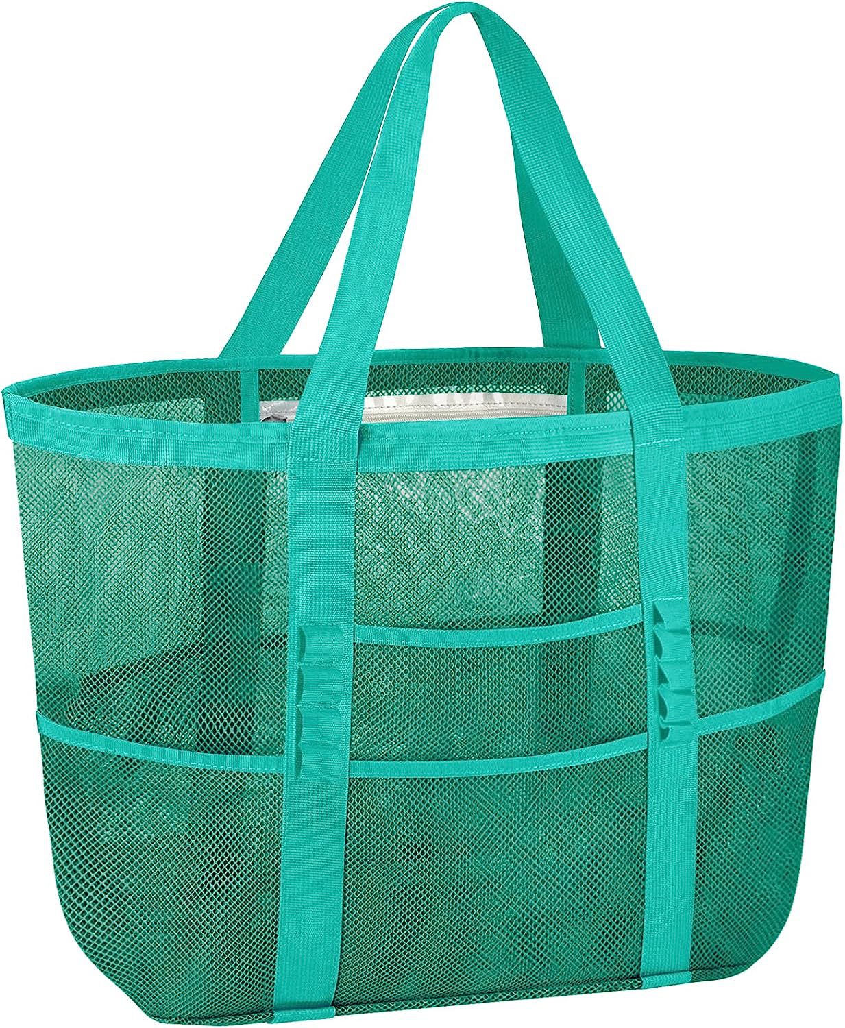 A mesh eye bag mesh portable beach bag large capacity toy storage bag bathroom wash swimming bag