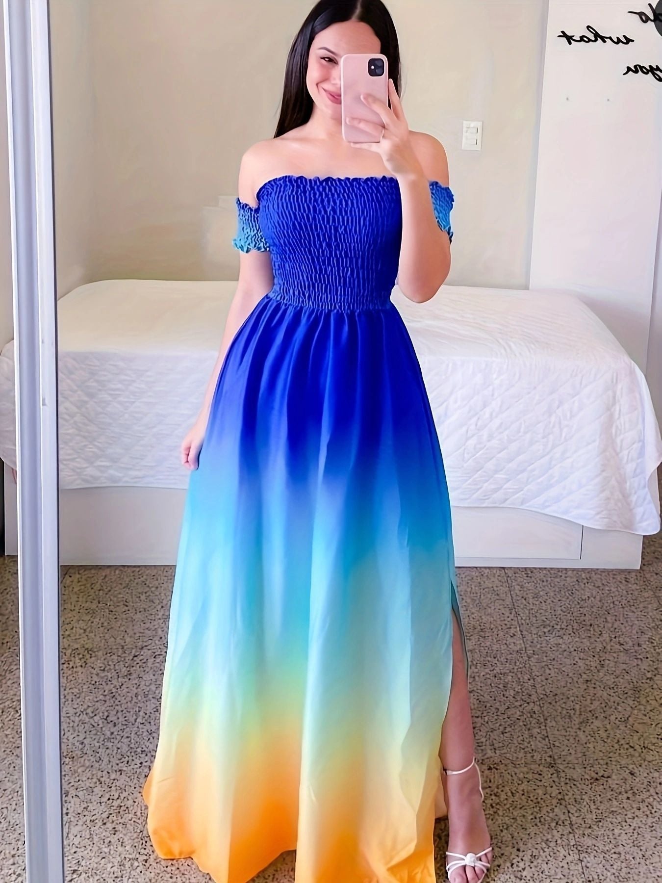 A printed dress