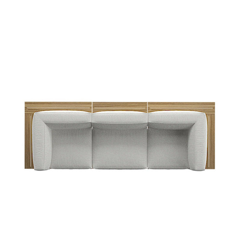 A teak outdoor sofa combination villa courtyard furniture Nordic style high-end garden hotel terrace solid wood sofa chair - Mixbatch