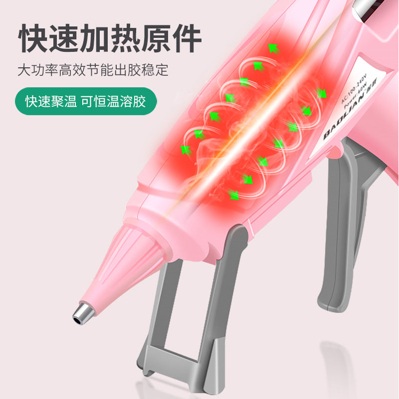 A hot melt glue gun