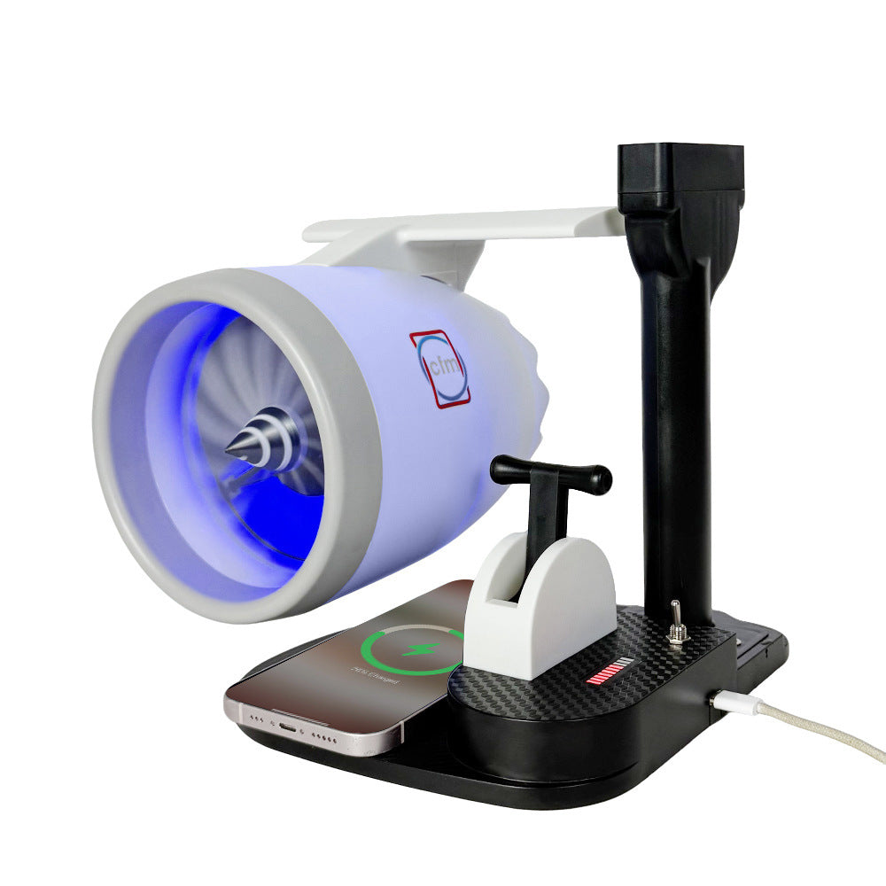 A new desktop turbofan aircraft engine creative fan humidification spray with light desktop turbofan technology