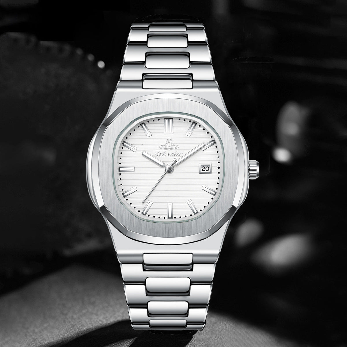 A PINTIME men's watch delivery ultra-thin quartz watch men's business steel belt calendar waterproof watch men's watch - Mixbatch