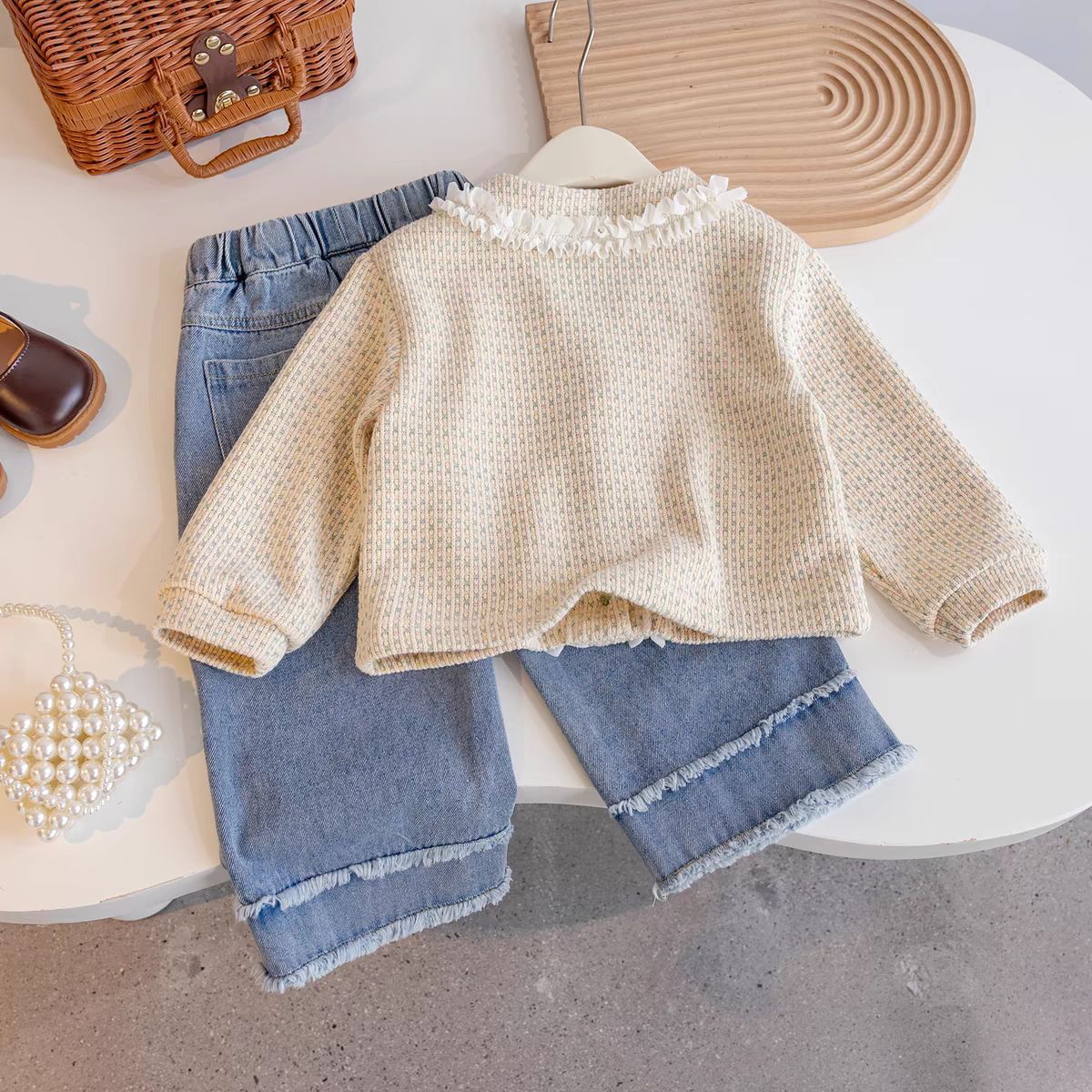 A girls jeans suit