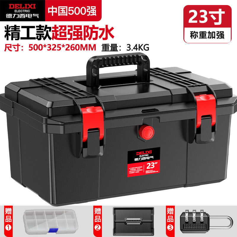A Toolbox Multifunctional Portable Electrical Box Vehicle Thickened Multi-layer Storage Box Large Capacity