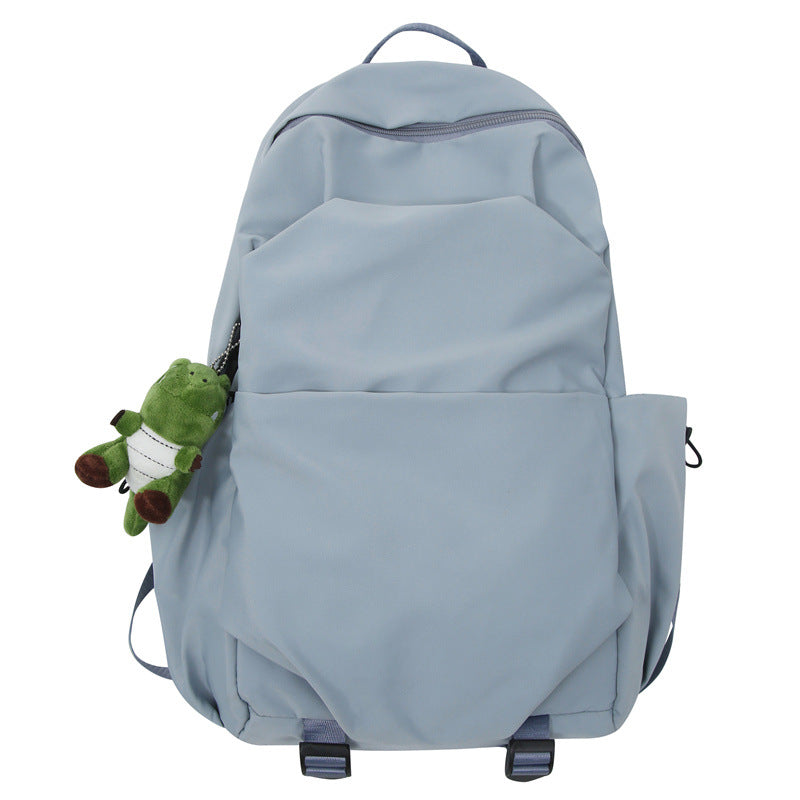 A junior high school student schoolbag female nylon backpack male ins college style backpack female college student wear-resistant backpack
