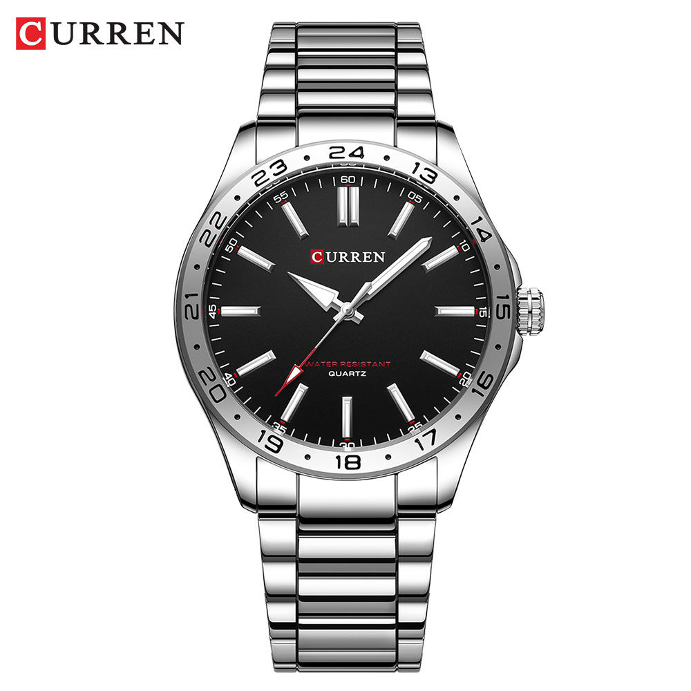 A 8452 Casual Quartz Watch Men's Watch, Steel Strap Watch, Business Men's Watch - Mixbatch