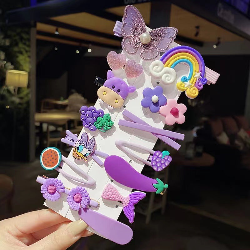 A children's hairpin stall set wholesale summer little girl hairpin cute girl broken hairpin headdress